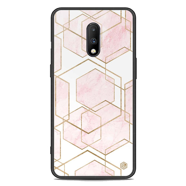 Stylish Marble Series Soft Phone Case - Premium Glass Case - Design 3 - OnePlus 7