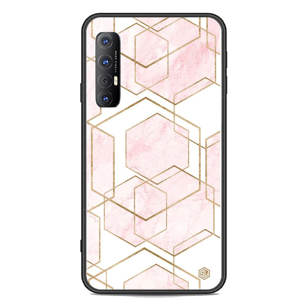 Stylish Marble Series Soft Phone Case - Premium Glass Case - Design 3 - Oppo Reno 3 Pro