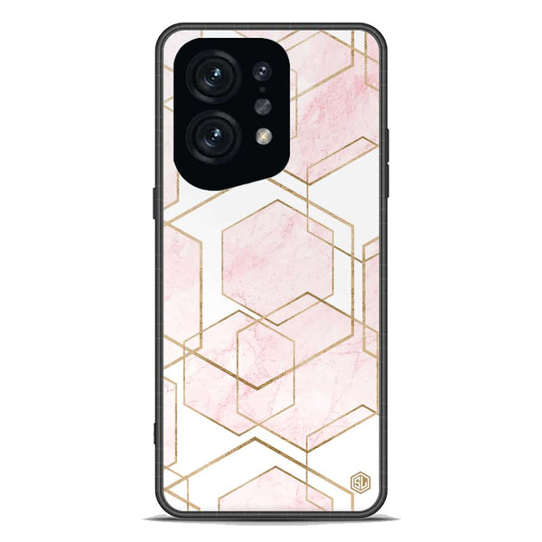 Stylish Marble Series Soft Phone Case - Premium Glass Case - Design 3 - Oppo Find X5