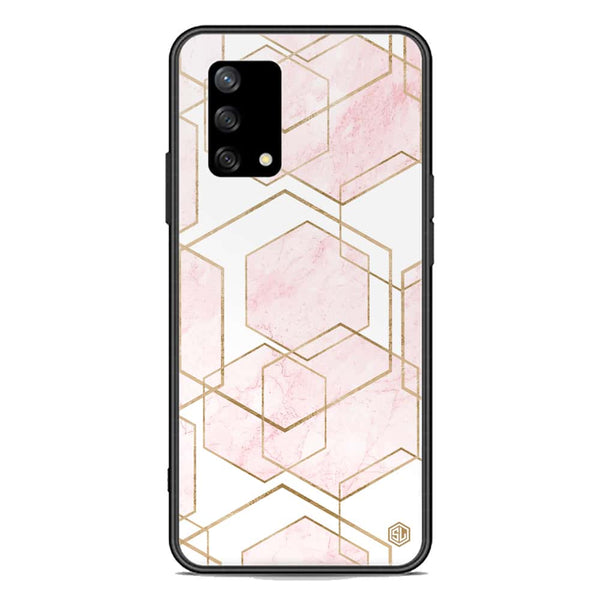 Stylish Marble Series Soft Phone Case - Premium Glass Case - Design 3 - Oppo F19s