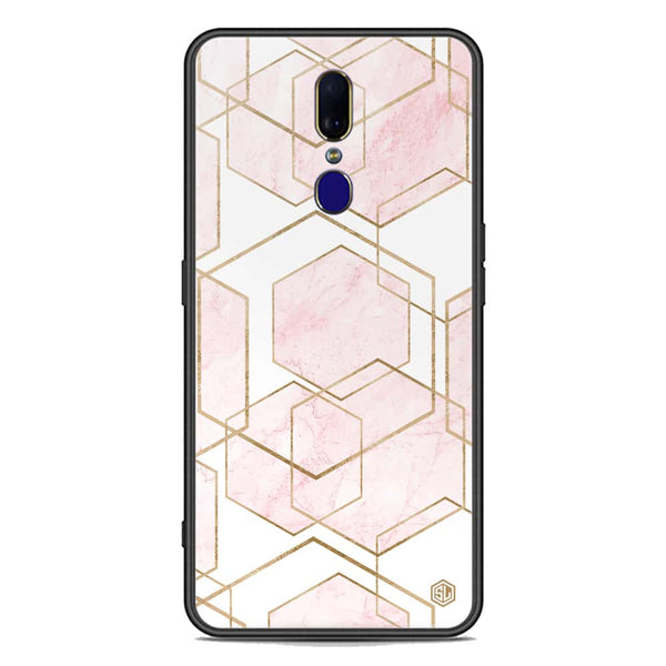 Stylish Marble Series Soft Phone Case - Premium Glass Case - Design 3 - Oppo F11
