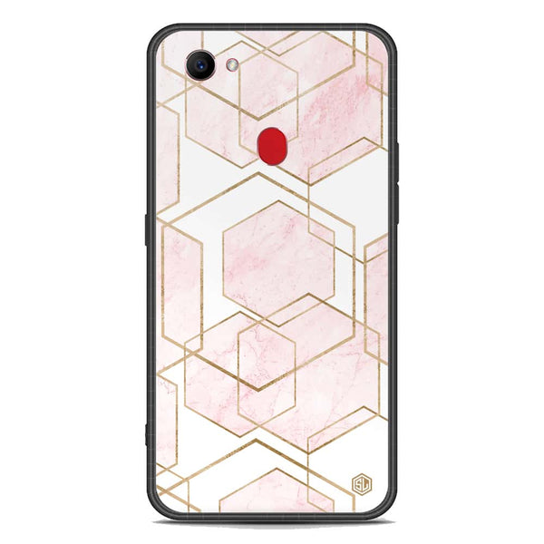 Stylish Marble Series Soft Phone Case - Premium Glass Case - Design 3 - Oppo F7