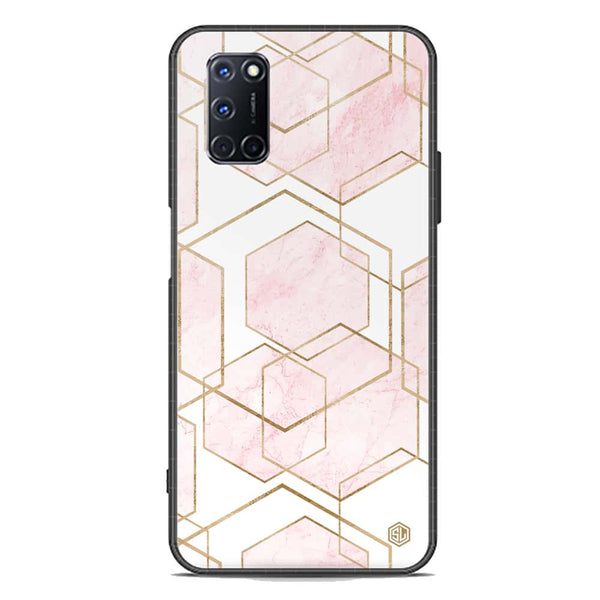 Stylish Marble Series Soft Phone Case - Premium Glass Case - Design 3 - Oppo A92