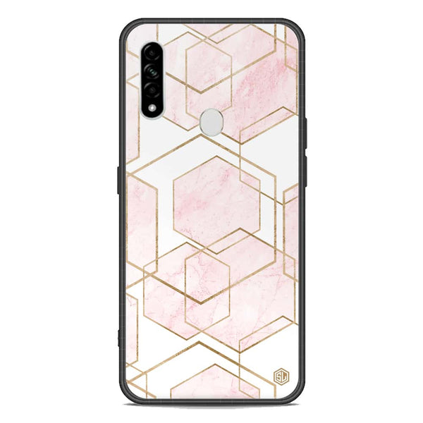 Stylish Marble Series Soft Phone Case - Premium Glass Case - Design 3 - Oppo A8