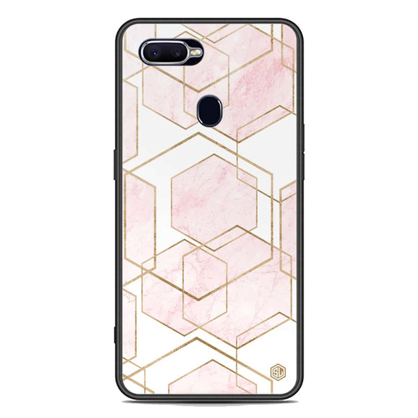 Stylish Marble Series Soft Phone Case - Premium Glass Case - Design 3 - Oppo A7x