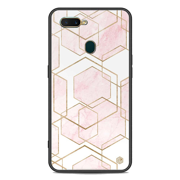 Stylish Marble Series Soft Phone Case - Premium Glass Case - Design 3 - Oppo A5s