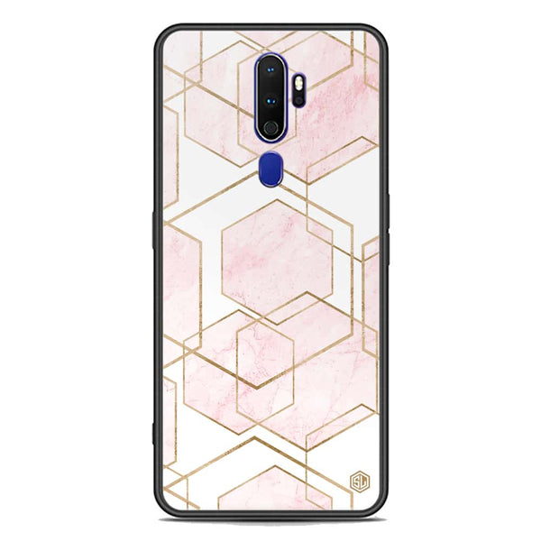 Stylish Marble Series Soft Phone Case - Premium Glass Case - Design 3 - Oppo A5 2020