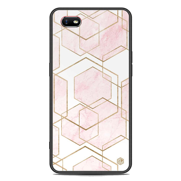 Stylish Marble Series Soft Phone Case - Premium Glass Case - Design 3 - Oppo A1k