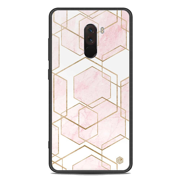 Stylish Marble Series Soft Phone Case - Premium Glass Case - Design 3 - Xiaomi Pocophone F1