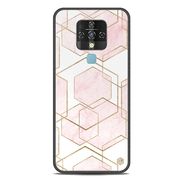 Stylish Marble Series Soft Phone Case - Premium Glass Case - Design 3 - Tecno Camon 16