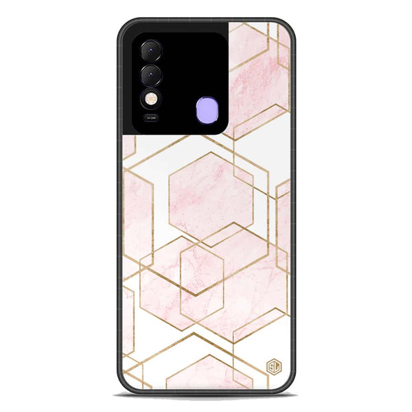 Stylish Marble Series Soft Phone Case - Premium Glass Case - Design 3 - Tecno Spark 8