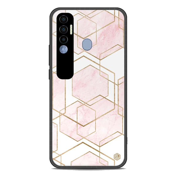 Stylish Marble Series Soft Phone Case - Premium Glass Case - Design 3 - Tecno Spark 7 Pro