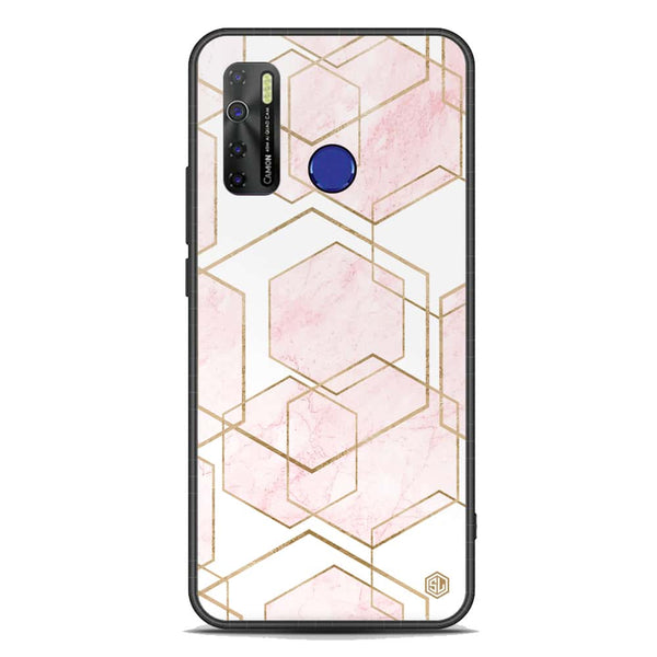 Stylish Marble Series Soft Phone Case - Premium Glass Case - Design 3 - Tecno Spark 5 pro