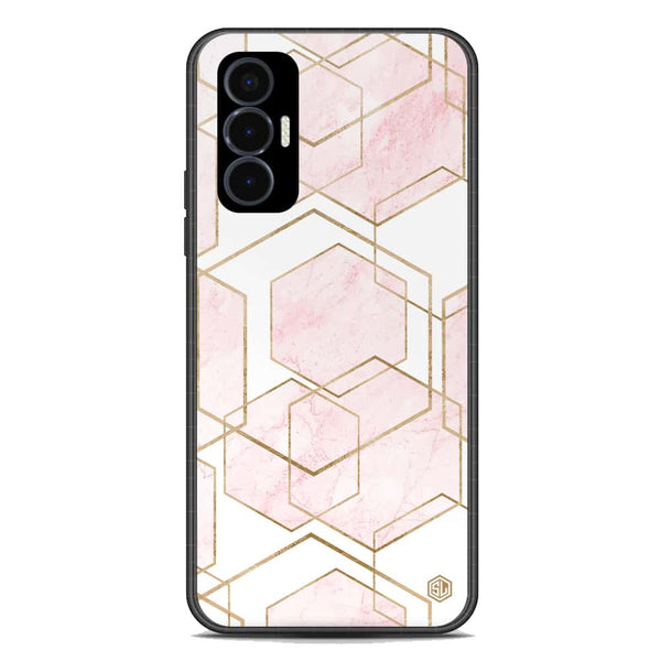 Stylish Marble Series Soft Phone Case - Premium Glass Case - Design 3 - Tecno Pova 3
