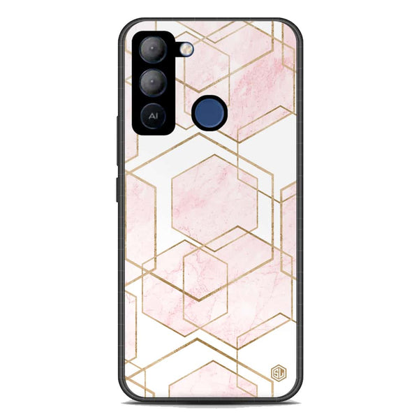 Stylish Marble Series Soft Phone Case - Premium Glass Case - Design 3 - Tecno Pop 5 LTE