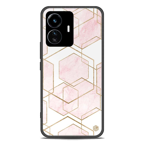 Stylish Marble Series Soft Phone Case - Premium Glass Case - Design 3 - Vivo Y77 5G