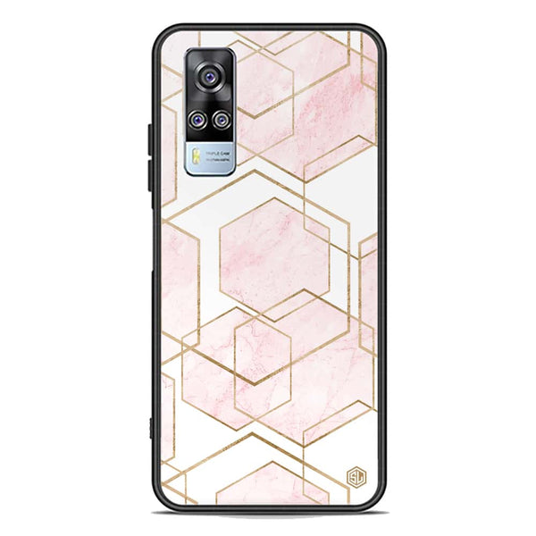 Stylish Marble Series Soft Phone Case - Premium Glass Case - Design 3 - Vivo Y51 (2020 December)