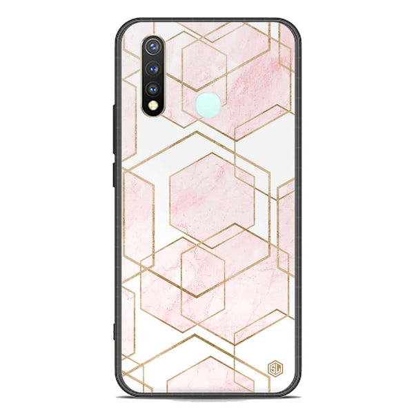 Stylish Marble Series Soft Phone Case - Premium Glass Case - Design 3 - Vivo Y19