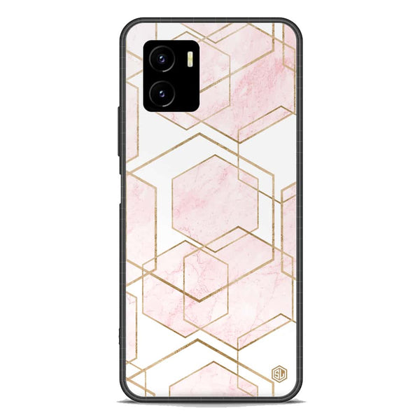 Stylish Marble Series Soft Phone Case - Premium Glass Case - Design 3 - Vivo Y15s