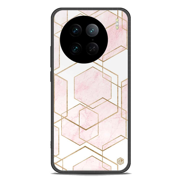 Stylish Marble Series Soft Phone Case - Premium Glass Case - Design 3 - Vivo X90 Pro