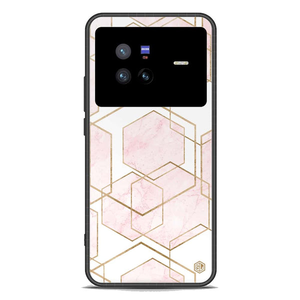 Stylish Marble Series Soft Phone Case - Premium Glass Case - Design 3 - Vivo X80