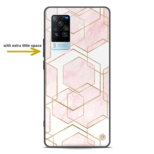 Stylish Marble Series Soft Phone Case - Premium Glass Case - Design 3 - Vivo X60 Pro