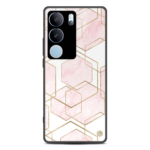 Stylish Marble Series Soft Phone Case - Premium Glass Case - Design 3 - Vivo V29