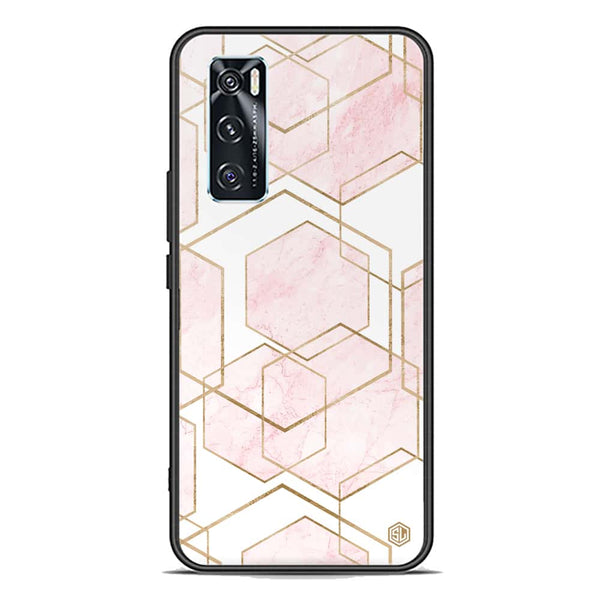 Stylish Marble Series Soft Phone Case - Premium Glass Case - Design 3 - Vivo V20 SE