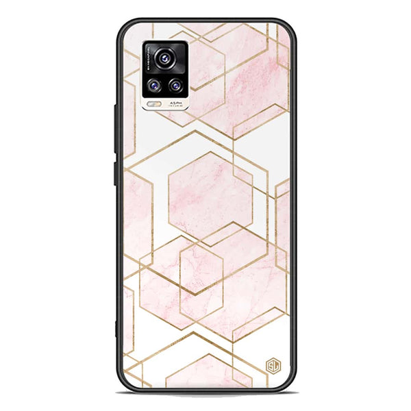 Stylish Marble Series Soft Phone Case - Premium Glass Case - Design 3 - Vivo V20
