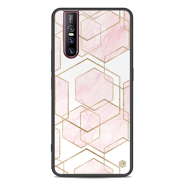 Stylish Marble Series Soft Phone Case - Premium Glass Case - Design 3 - Vivo V15 Pro