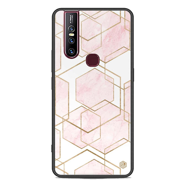Stylish Marble Series Soft Phone Case - Premium Glass Case - Design 3 - Vivo V15