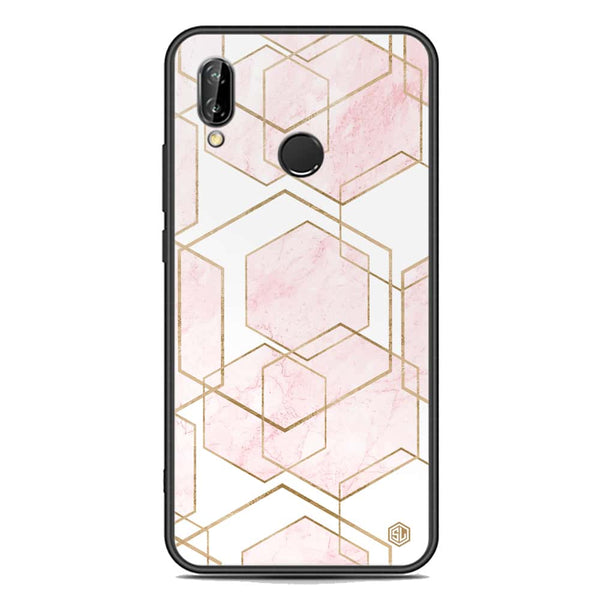 Stylish Marble Series Soft Phone Case - Premium Glass Case - Design 3 - Huawei P20 Lite