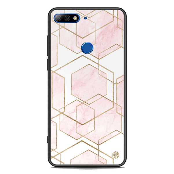 Stylish Marble Series Soft Phone Case - Premium Glass Case - Design 3 - Huawei Honor 7C