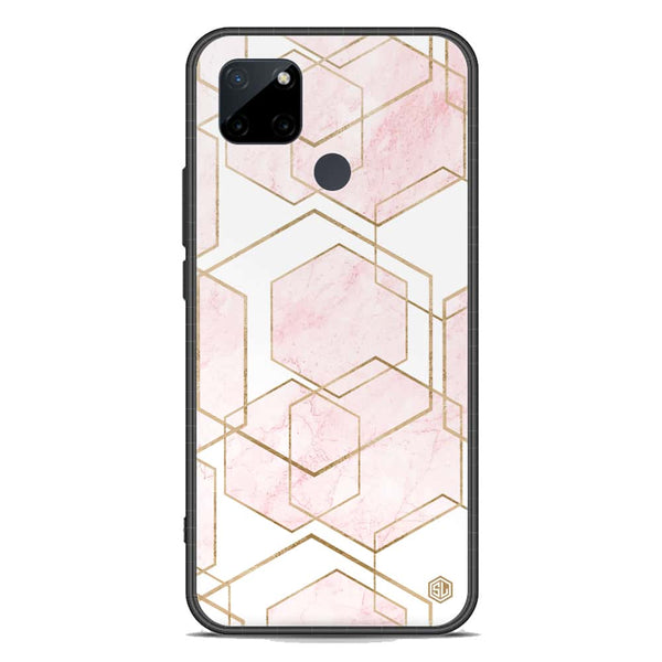 Stylish Marble Series Soft Phone Case - Premium Glass Case - Design 3 - Realme C25Y