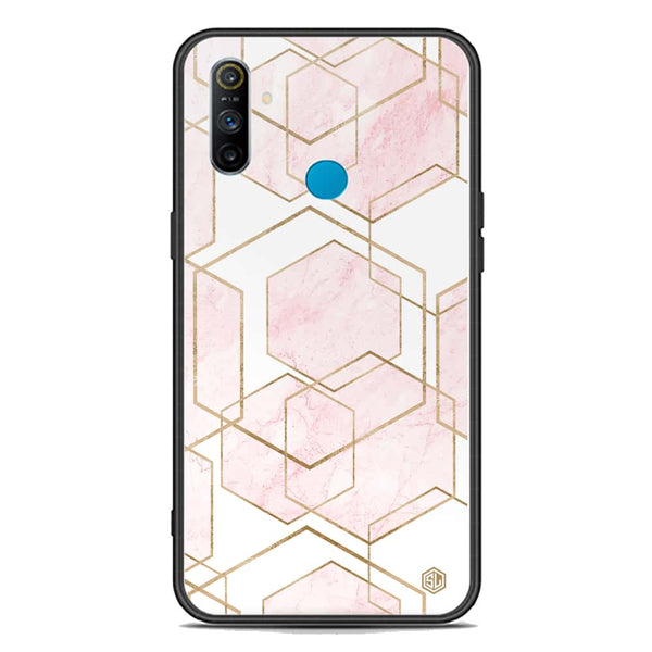 Stylish Marble Series Soft Phone Case - Premium Glass Case - Design 3 - Realme C3