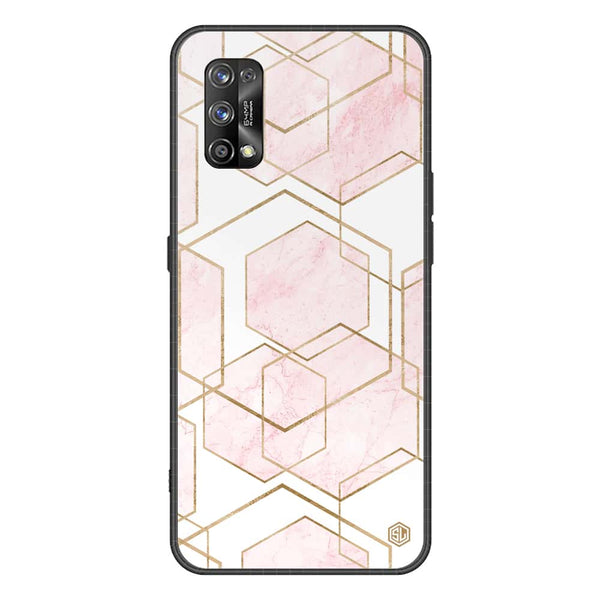 Stylish Marble Series Soft Phone Case - Premium Glass Case - Design 3 - Realme 7 Pro