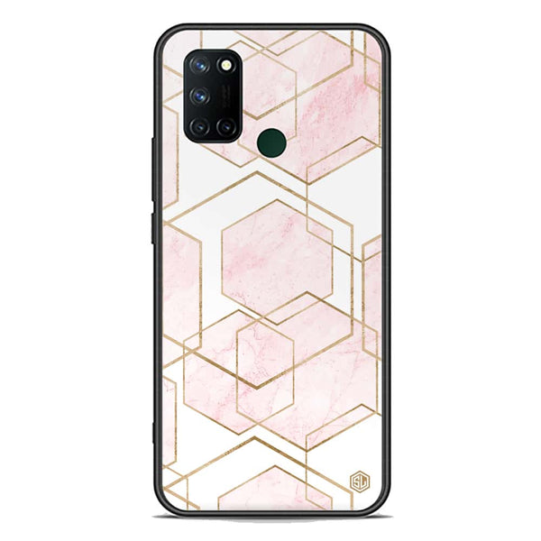 Stylish Marble Series Soft Phone Case - Premium Glass Case - Design 3 - Realme 7i