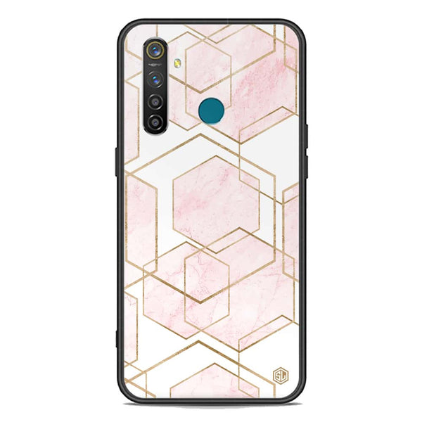 Stylish Marble Series Soft Phone Case - Premium Glass Case - Design 3 - Realme 5 Pro