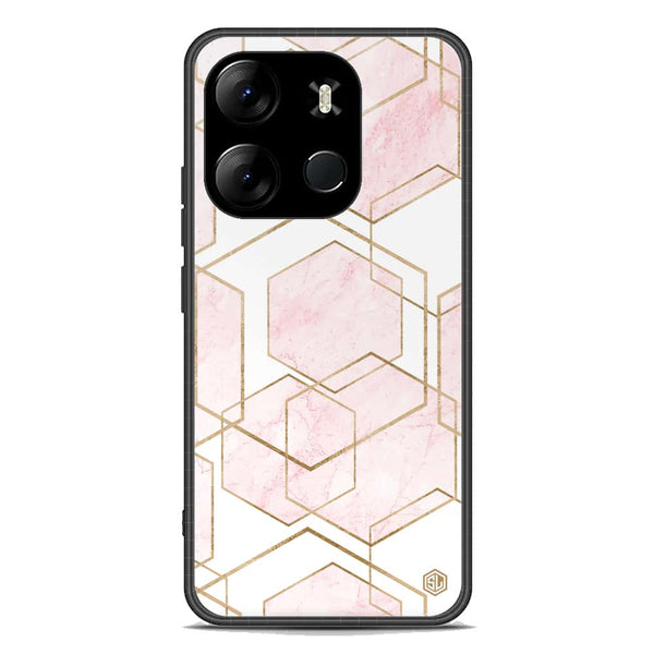 Stylish Marble Series Soft Phone Case - Premium Glass Case - Design 3 - Infinix Smart 7