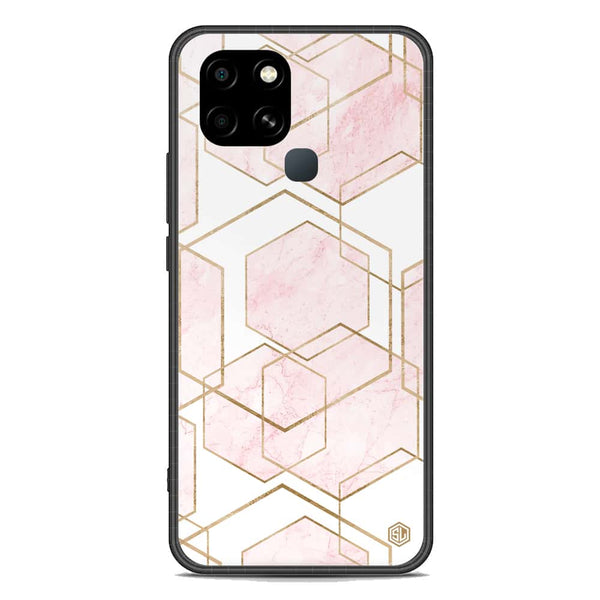 Stylish Marble Series Soft Phone Case - Premium Glass Case - Design 3 - Infinix Smart 6