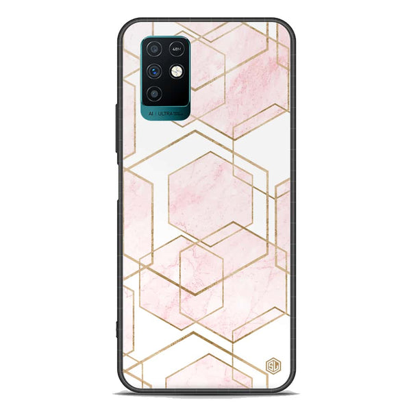 Stylish Marble Series Soft Phone Case - Premium Glass Case - Design 3 - Infinix Note 10