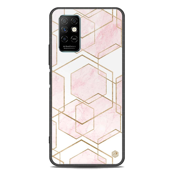 Stylish Marble Series Soft Phone Case - Premium Glass Case - Design 3 - Infinix Note 8i