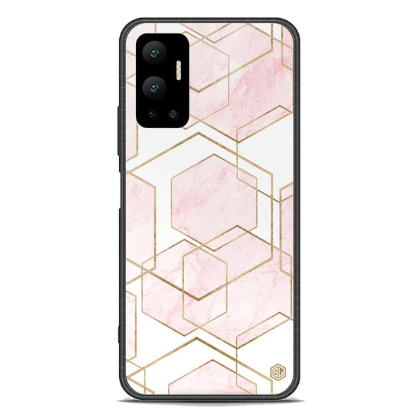 Stylish Marble Series Soft Phone Case - Premium Glass Case - Design 3 - Infinix Hot 12