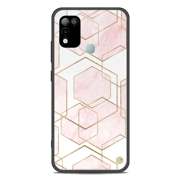 Stylish Marble Series Soft Phone Case - Premium Glass Case - Design 3 - Infinix Hot 10 Play