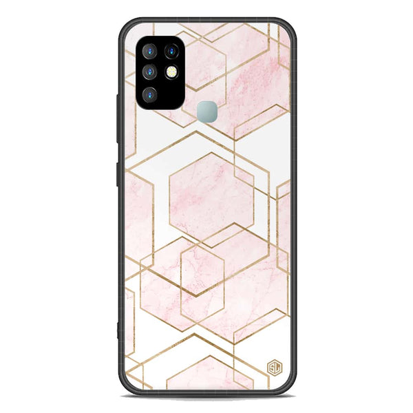 Stylish Marble Series Soft Phone Case - Premium Glass Case - Design 3 - Infinix Hot 10
