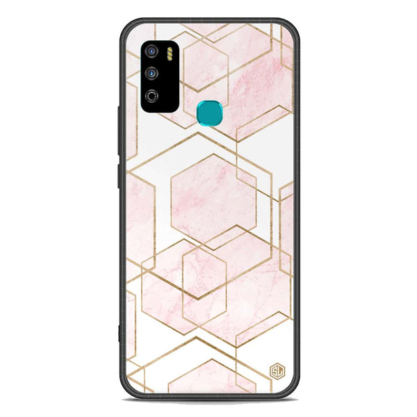 Stylish Marble Series Soft Phone Case - Premium Glass Case - Design 3 - Infinix Hot 9 Play