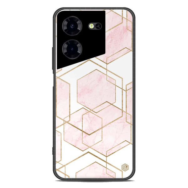 Stylish Marble Series Soft Phone Case - Premium Glass Case - Design 3 - Tecno Pova 5 Pro