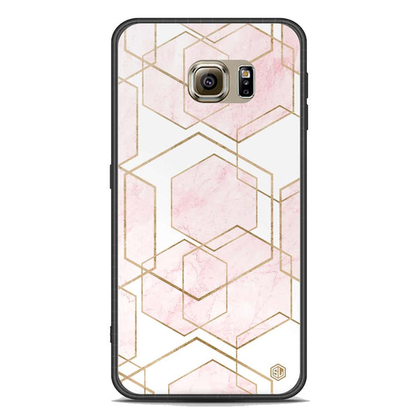 Stylish Marble Series Soft Phone Case - Acrylic Case - Design 3 - - Samsung Galaxy S6