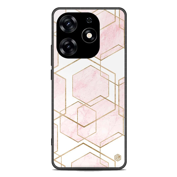 Stylish Marble Series Soft Phone Case - Metal Case - Design 3 - Tecno Spark 10 Pro