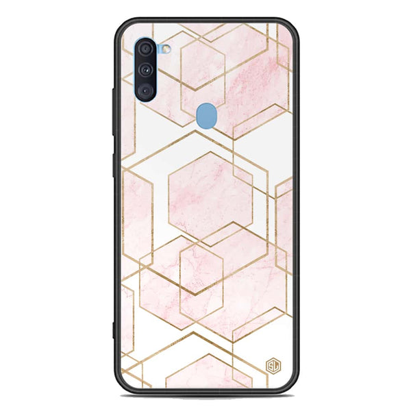 Stylish Marble Series Soft Phone Case - Premium Glass Case - Design 3 - Samsung Galaxy M11